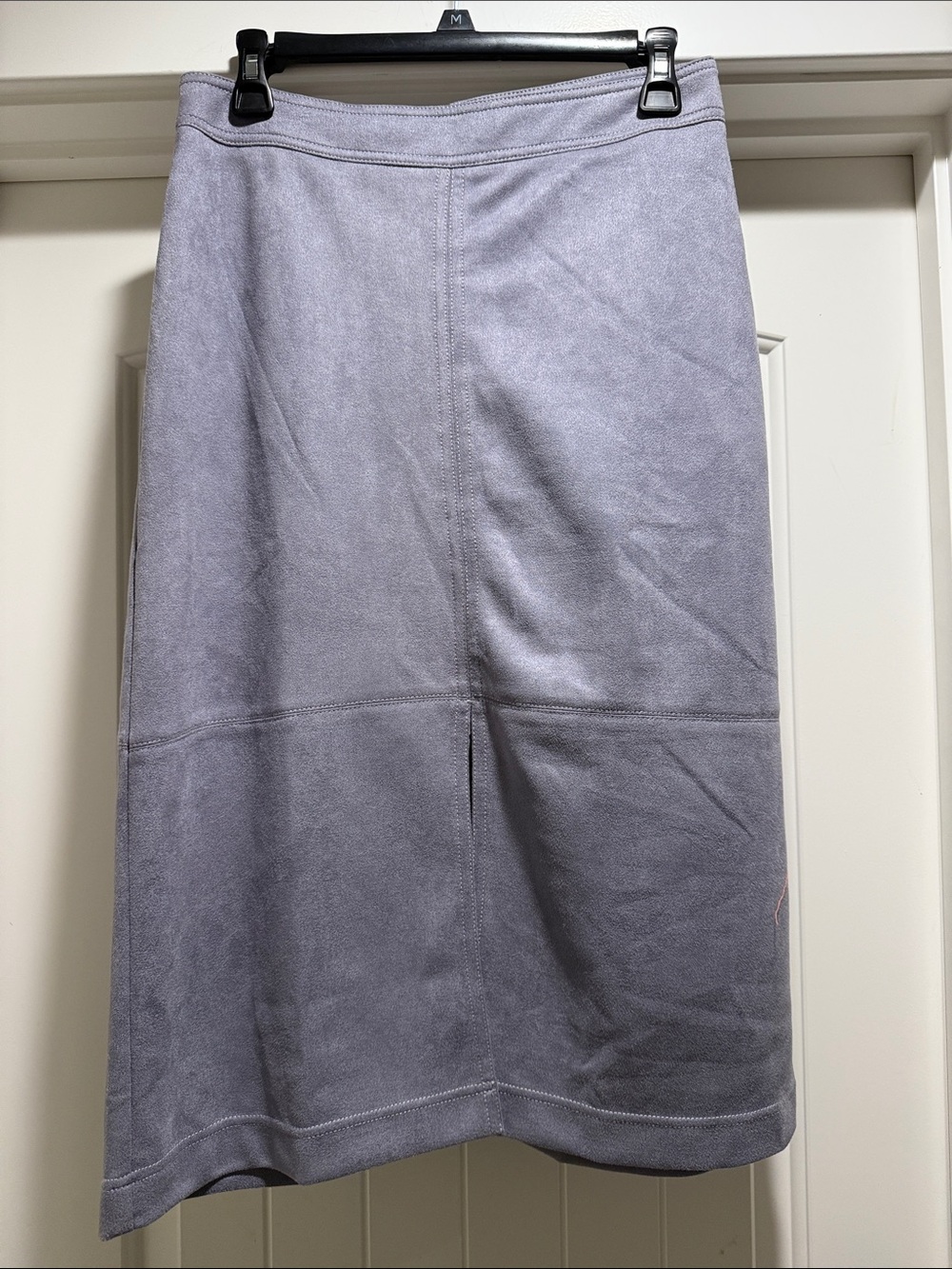 a new day Blue/Gray A-Line Midi Skirt